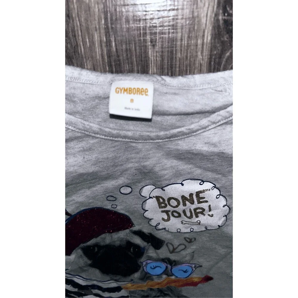Gymboree long sleeve pug T-shirt size 8